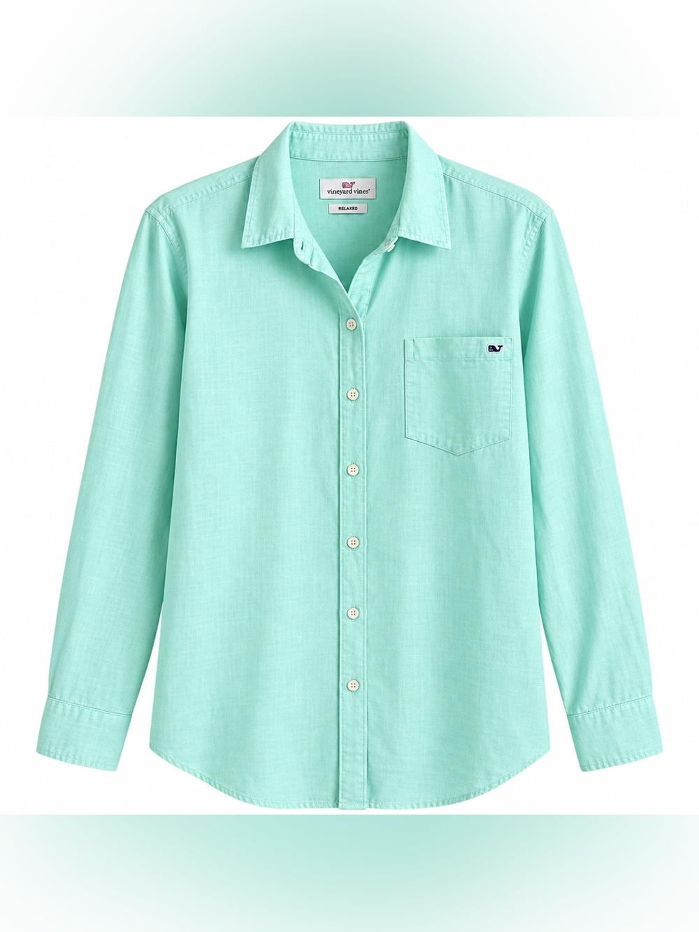 Vineyard Vines Linen Chilmark Relaxed Button-Down – Crystal Blue